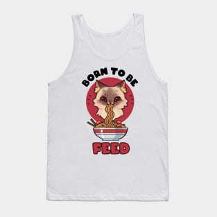 Siam cat eating spaghetti Tank Top